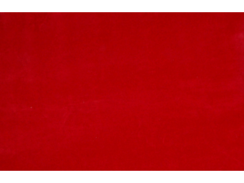 Strækvelour - Rød, ensfarvet. Nr. 5013